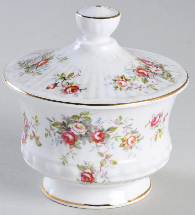 Rosamund Sugar Bowl & Lid by Rosina-Queens-1