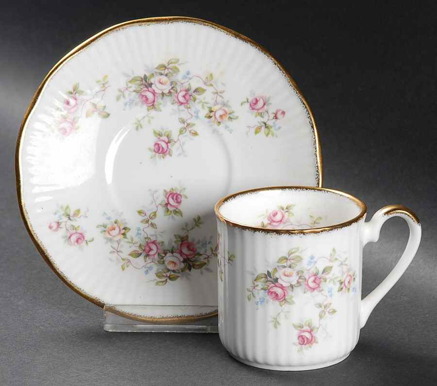 Rosamund Flat Demitasse Cup & Saucer Set by Rosina-Queens-1