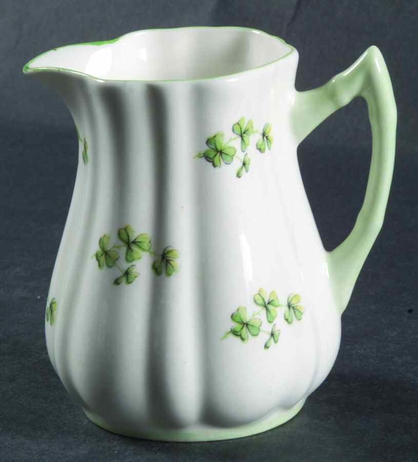 Shamrock (Swirl Rim) Mini Creamer by Rosina-Queens-1