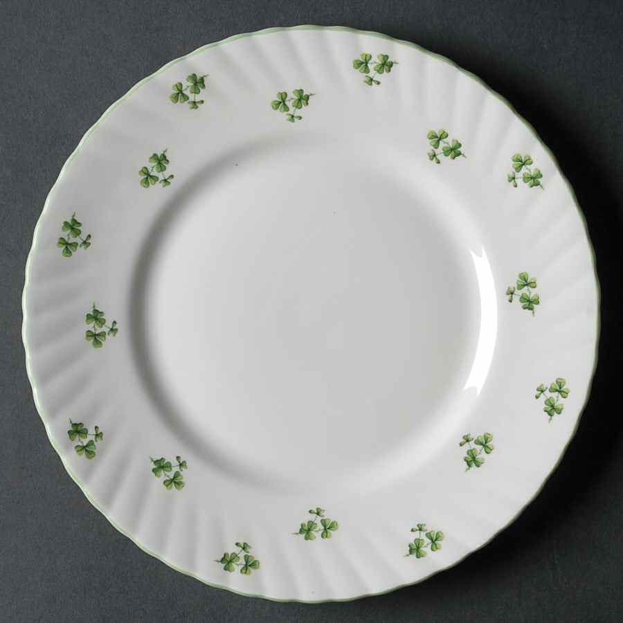 Shamrock (Swirl Rim) Salad Plate by Rosina-Queens-1