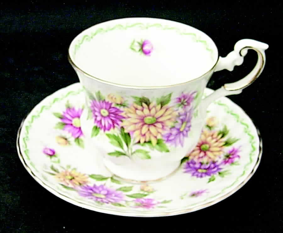 Special Flowers (No Month) Footed Cup & Saucer Set by Rosina-Queens-1
