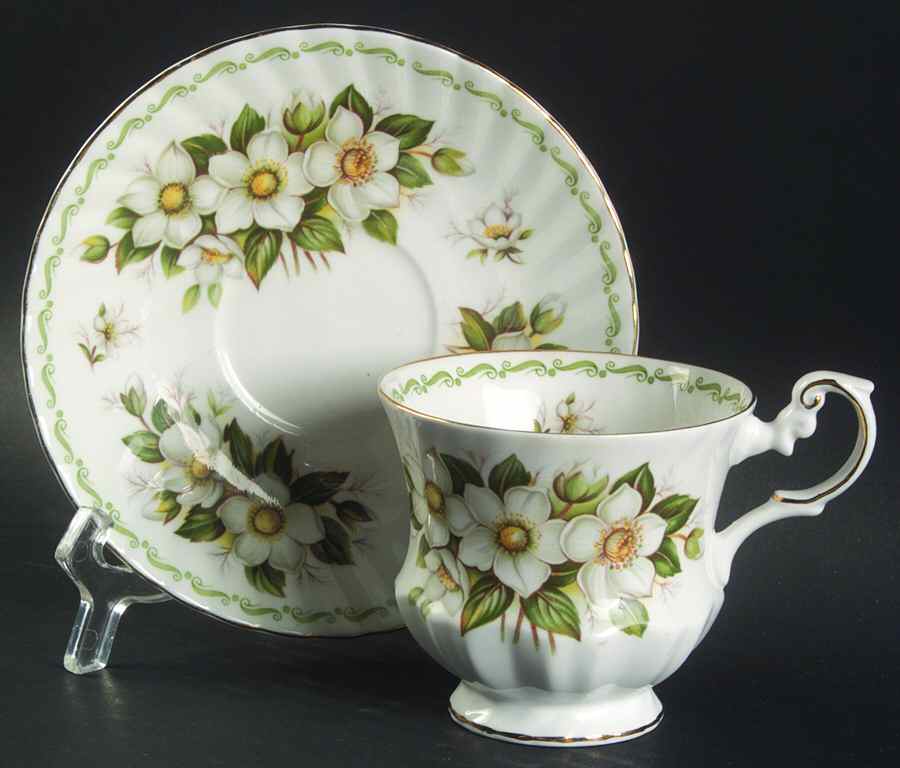 Special Flowers (No Month) Footed Cup & Saucer Set by Rosina-Queens-1