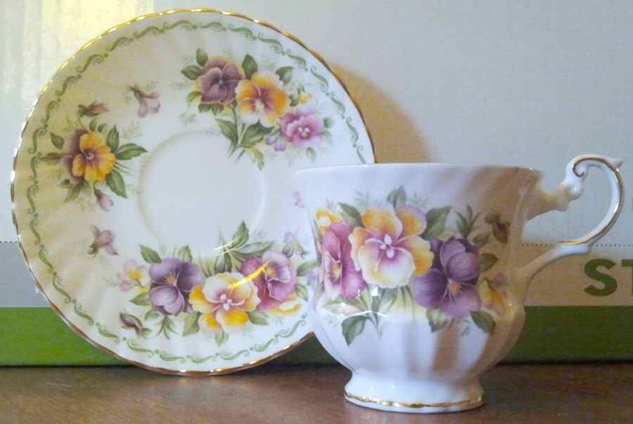 Special Flowers (No Month) Footed Cup & Saucer Set by Rosina-Queens-1