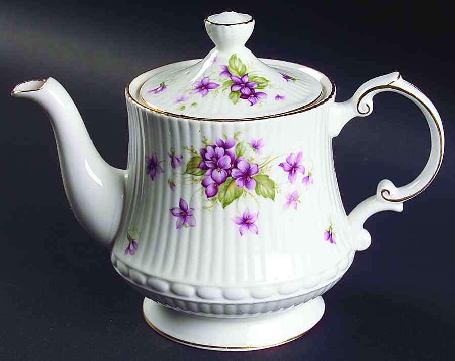 Violets Mini Teapot & Lid by Rosina-Queens-1