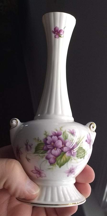 Violets Bud Vase by Rosina-Queens-1