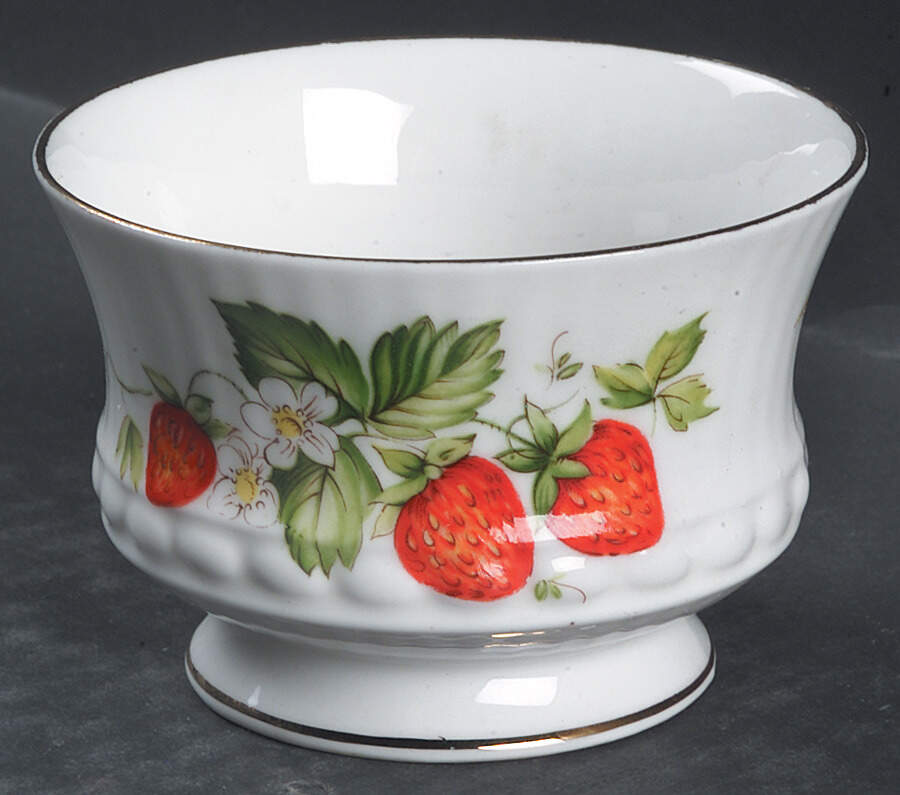 Virginia Strawberry Open Sugar Bowl by Rosina-Queens-1
