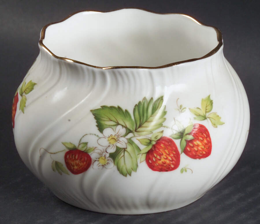 Virginia Strawberry Open Sugar Bowl by Rosina-Queens-1