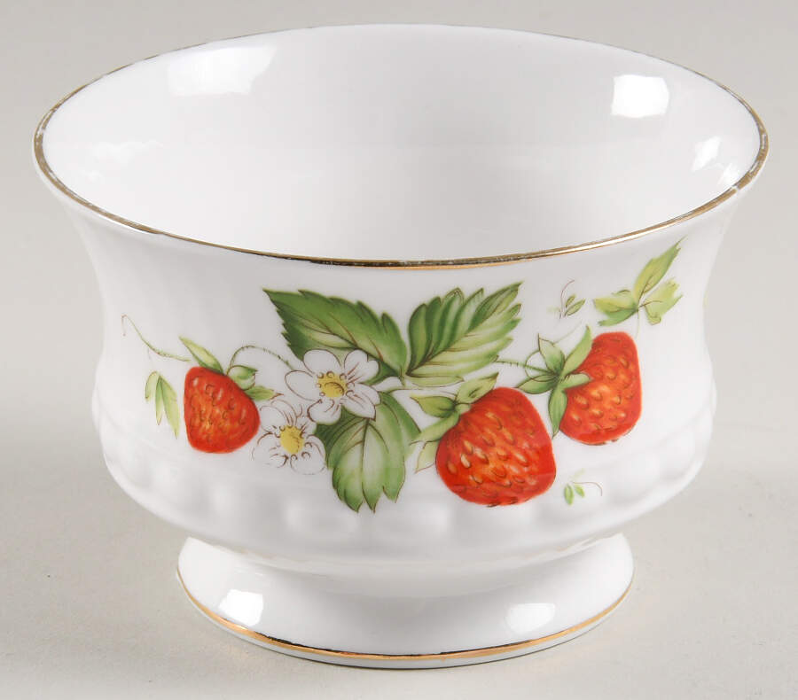 Virginia Strawberry Sugar Bowl No Lid by Rosina-Queens-1