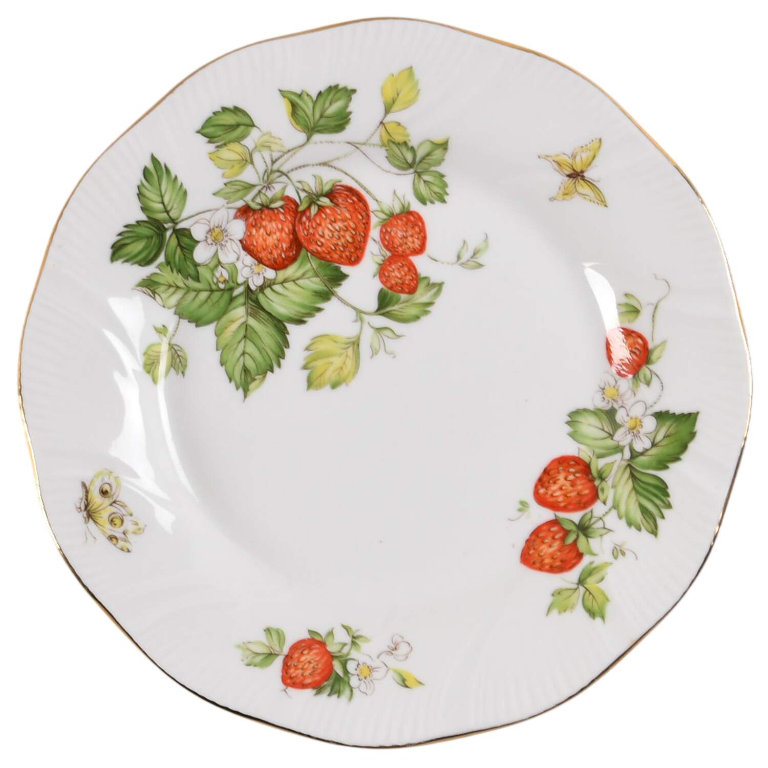 Virginia Strawberry Bread & Butter Plate by Rosina-Queens-1