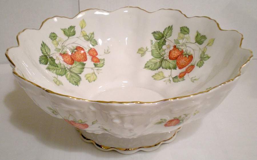 Virginia Strawberry 8" Footed Bowl by Rosina-Queens-1