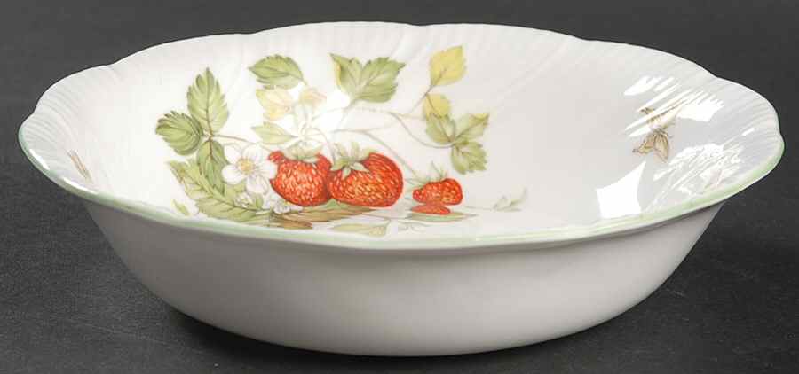 Virginia Strawberry Coupe Cereal Bowl by Rosina-Queens-1