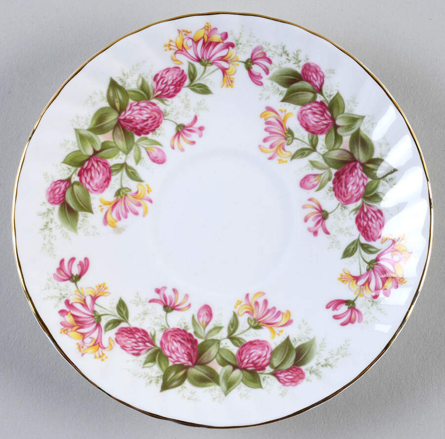 Wild Flowers Saucer for Footed Cup by Rosina-Queens-1