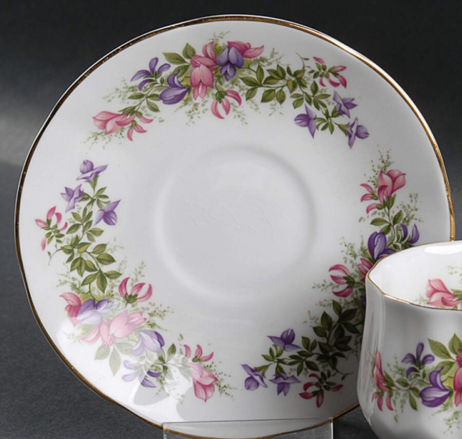 Wild Flowers Saucer for Footed Cup by Rosina-Queens-1