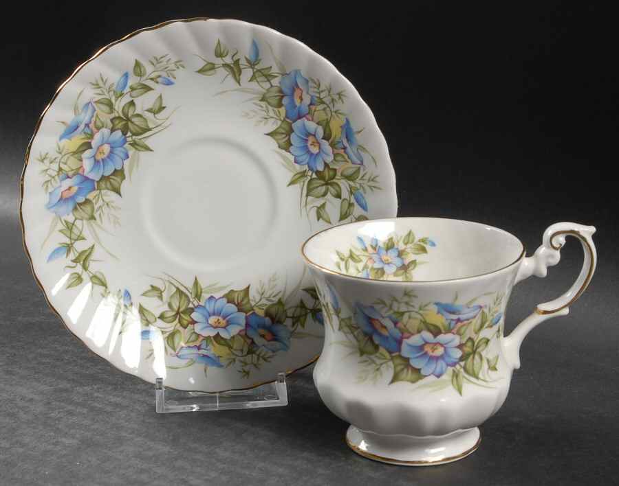 Wild Flowers Footed Cup & Saucer Set by Rosina-Queens-1