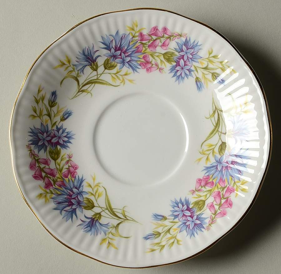 Wild Flowers Saucer for Footed Cup by Rosina-Queens-1