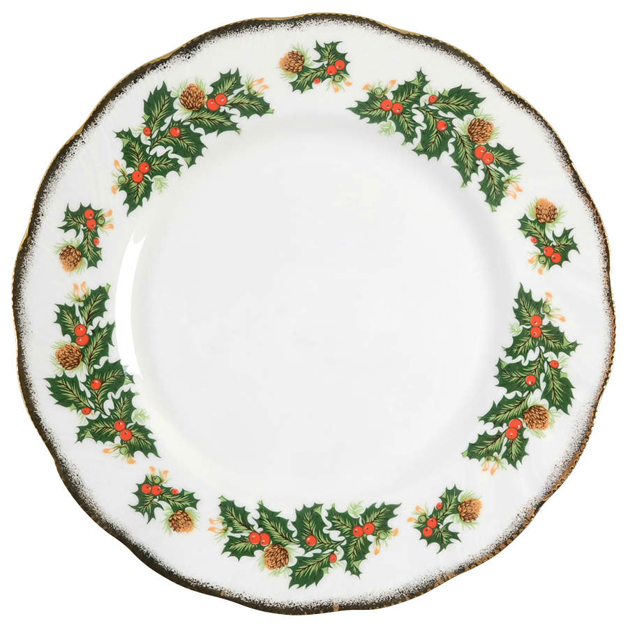 Yuletide (Scalloped) Dinner Plate by Rosina-Queens-1