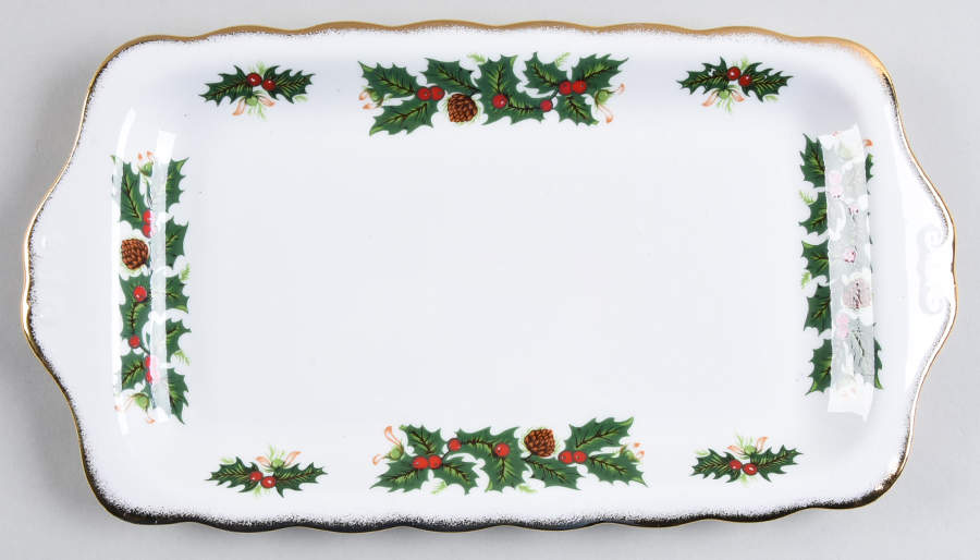 Yuletide (Scalloped) Large Sandwich Tray by Rosina-Queens-1