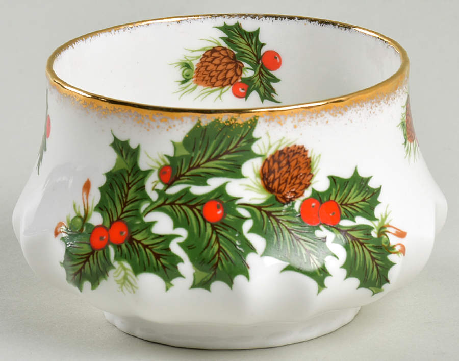 Yuletide (Scalloped) Open Sugar Bowl by Rosina-Queens-1