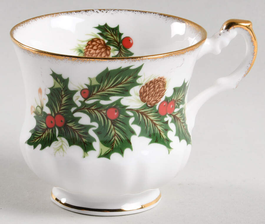 Yuletide (Scalloped) Footed Demitasse Cup by Rosina-Queens-1