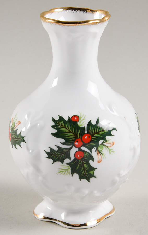 Yuletide (Scalloped) 4" Bud Vase by Rosina-Queens-1