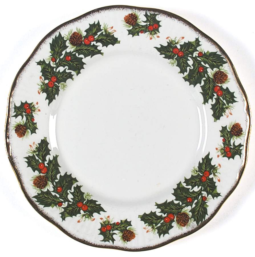 Yuletide (Scalloped) Salad/Dessert Plate by Rosina-Queens-1