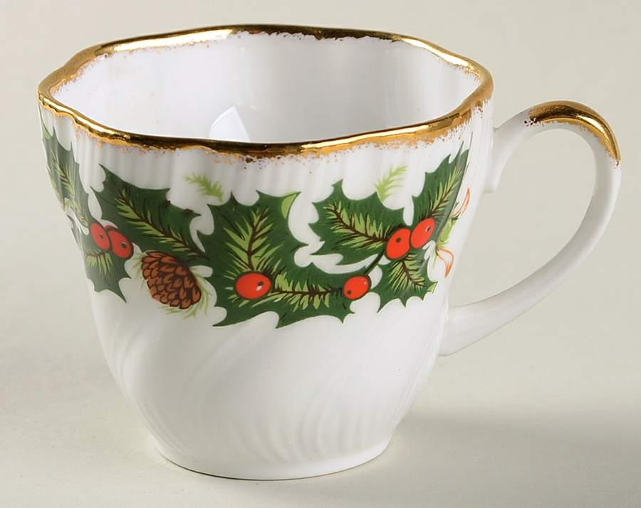 Yuletide (Scalloped) Footed Demitasse Cup by Rosina-Queens-1