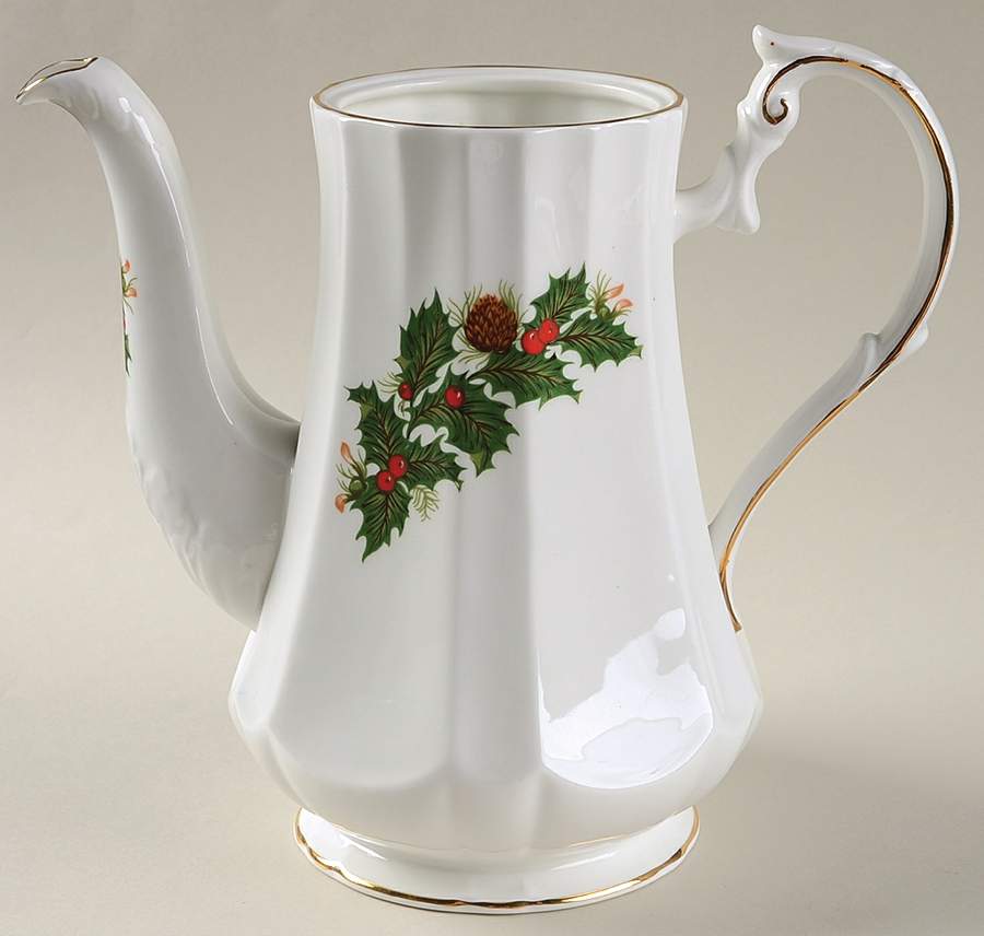 Yuletide (Scalloped) Coffee Pot No Lid by Rosina-Queens-1