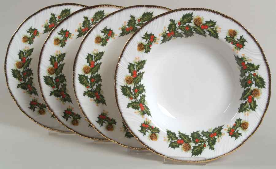 Yuletide (Scalloped) Rim Soup Bowl - Set of 4 by Rosina-Queens-1