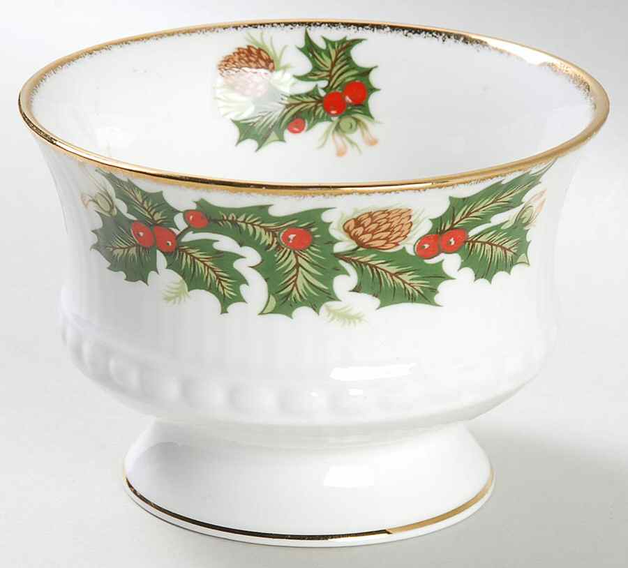 Yuletide (Scalloped) Open Sugar Bowl by Rosina-Queens-1