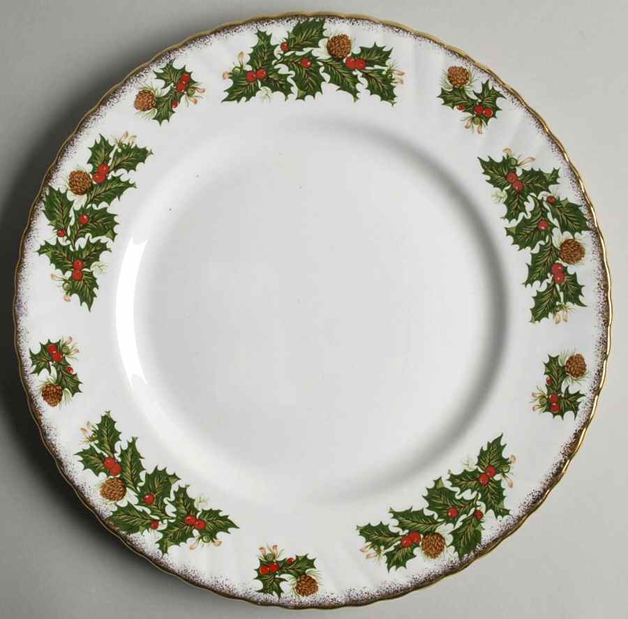Yuletide (Scalloped) Dinner Plate by Rosina-Queens-1