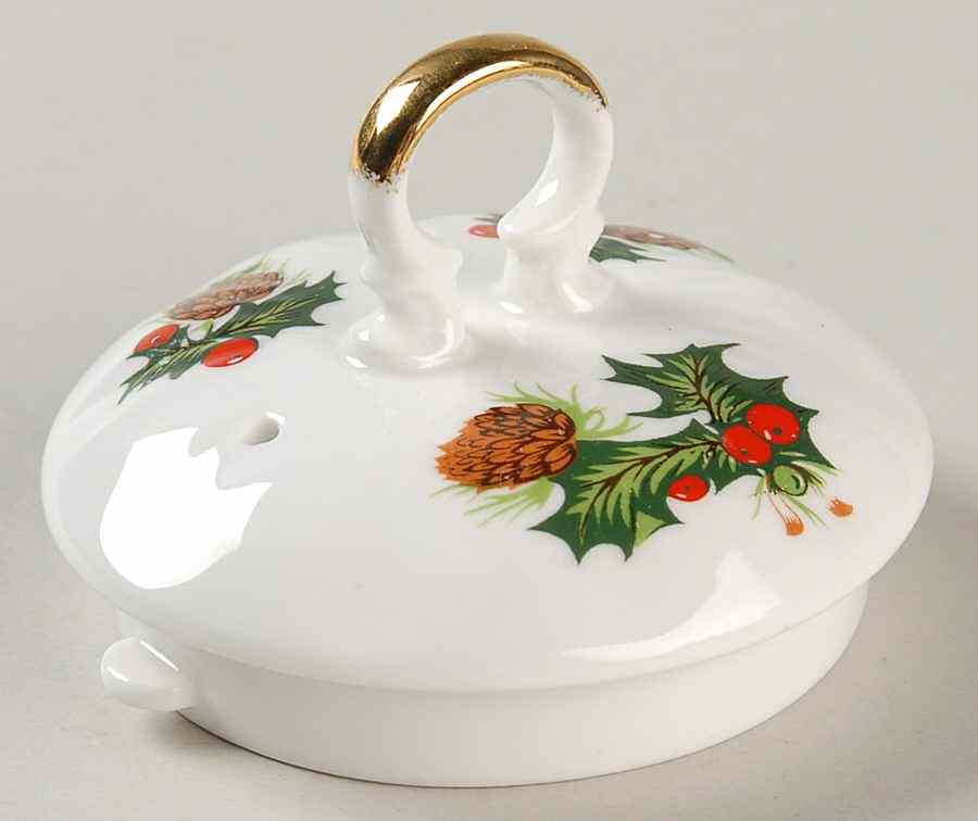 Yuletide (Scalloped) Lid for Mini Teapot by Rosina-Queens-1