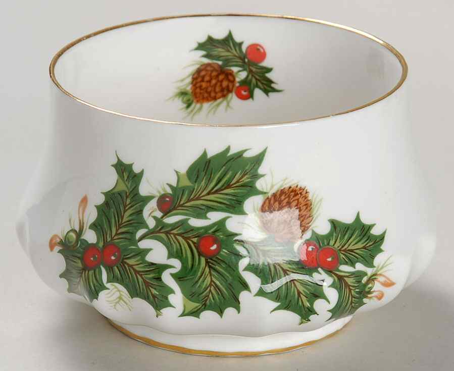 Yuletide (Scalloped) Open Sugar Bowl by Rosina-Queens-1