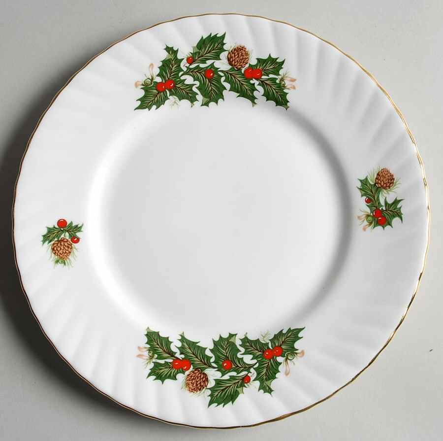 Yuletide (Scalloped) Salad/Dessert Plate by Rosina-Queens-1