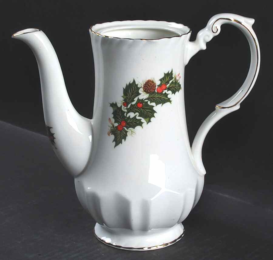 Yuletide (Scalloped) Coffee Pot No Lid by Rosina-Queens-1