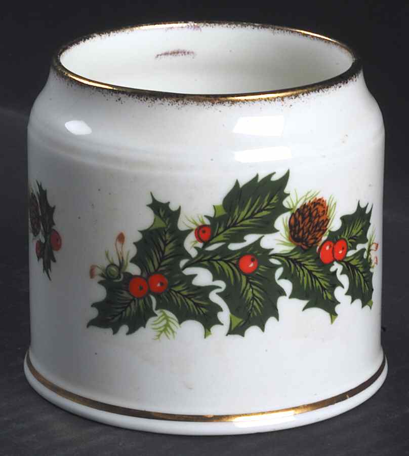 Yuletide (Scalloped) Hurricane Lamp No Globe by Rosina-Queens-1