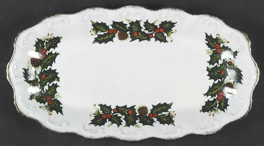 Yuletide (Scalloped) Tray for Creamer & Sugar with Lid by Rosina-Queens-1