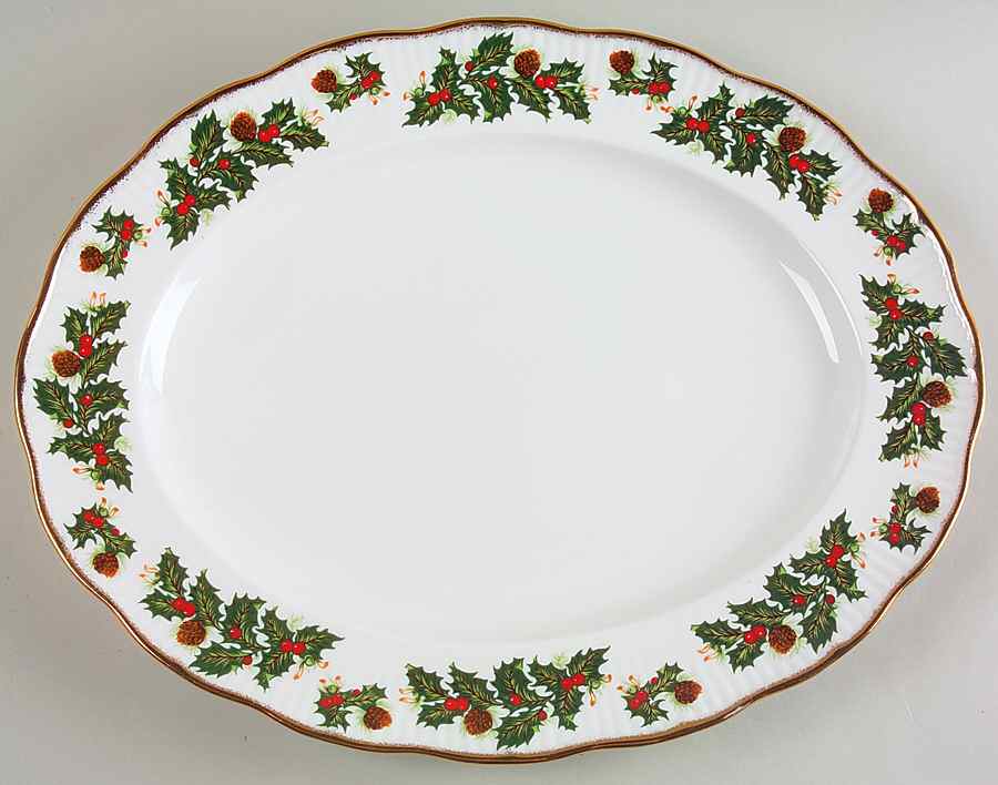 Yuletide (Scalloped) 15" Oval Serving Platter by Rosina-Queens-1