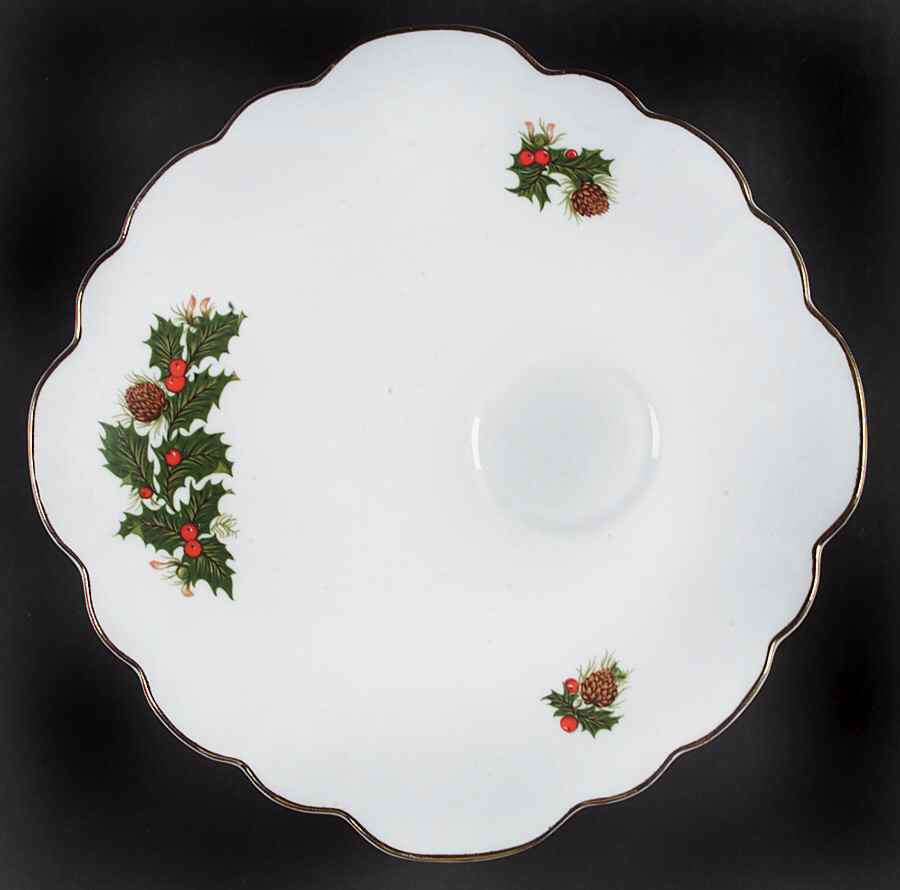 Yuletide (Scalloped) Snack Plate by Rosina-Queens-1
