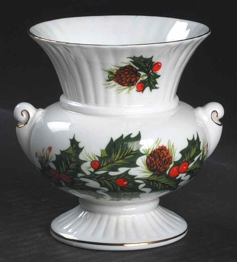Yuletide (Scalloped) 3" Urn Shaped Vase by Rosina-Queens-1