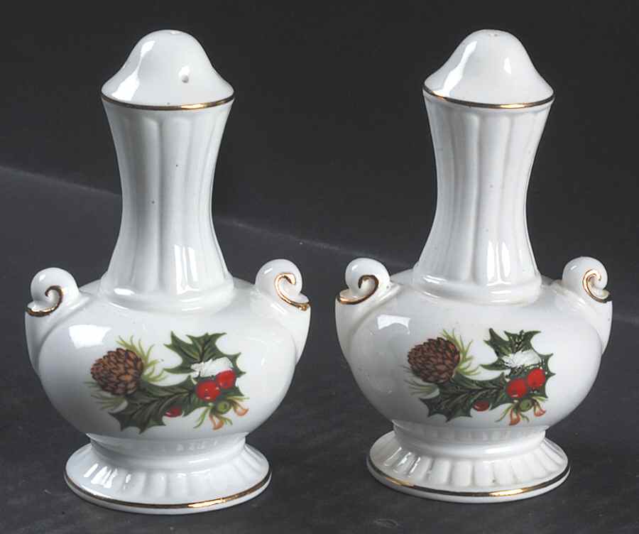 Yuletide (Scalloped) Salt & Pepper Set by Rosina-Queens-1