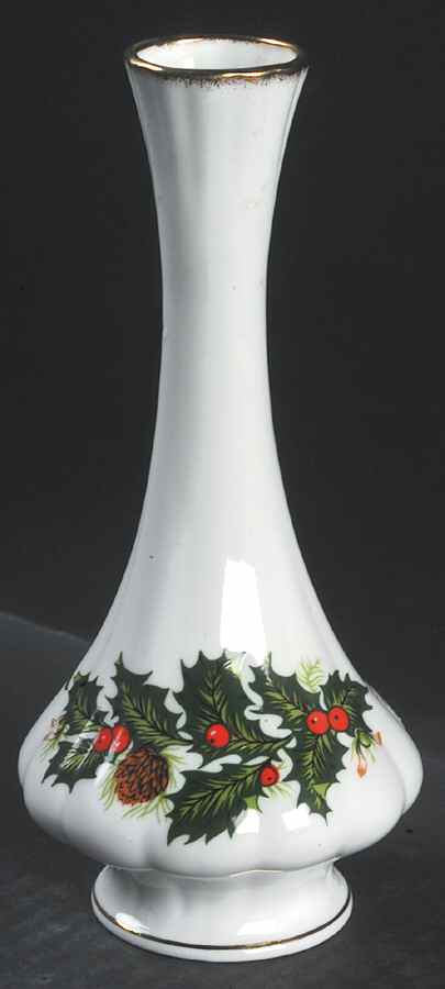 Yuletide (Scalloped) 7" Bud Vase by Rosina-Queens-1