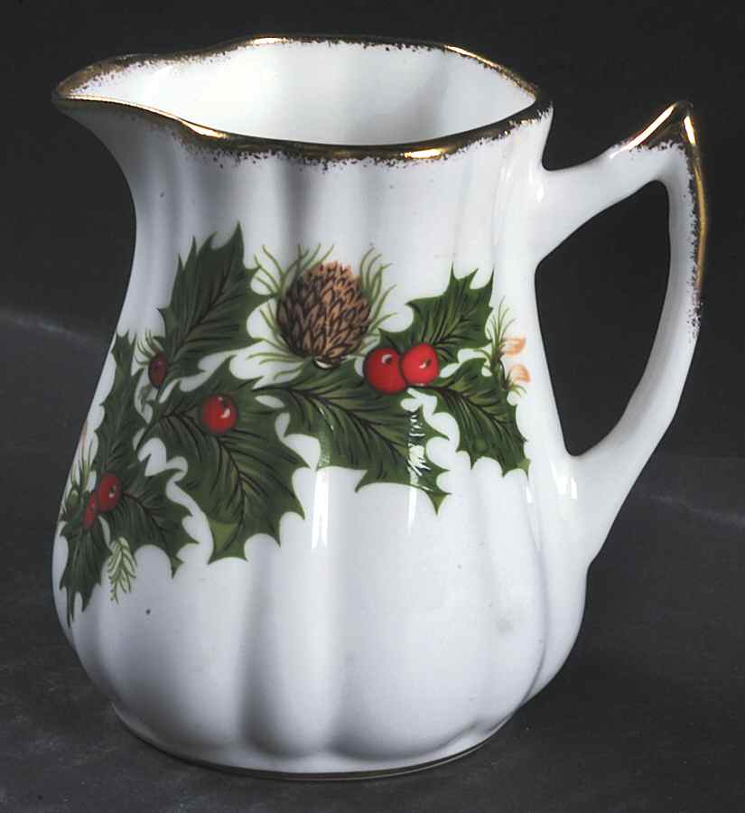 Yuletide (Scalloped) Creamer by Rosina-Queens-1