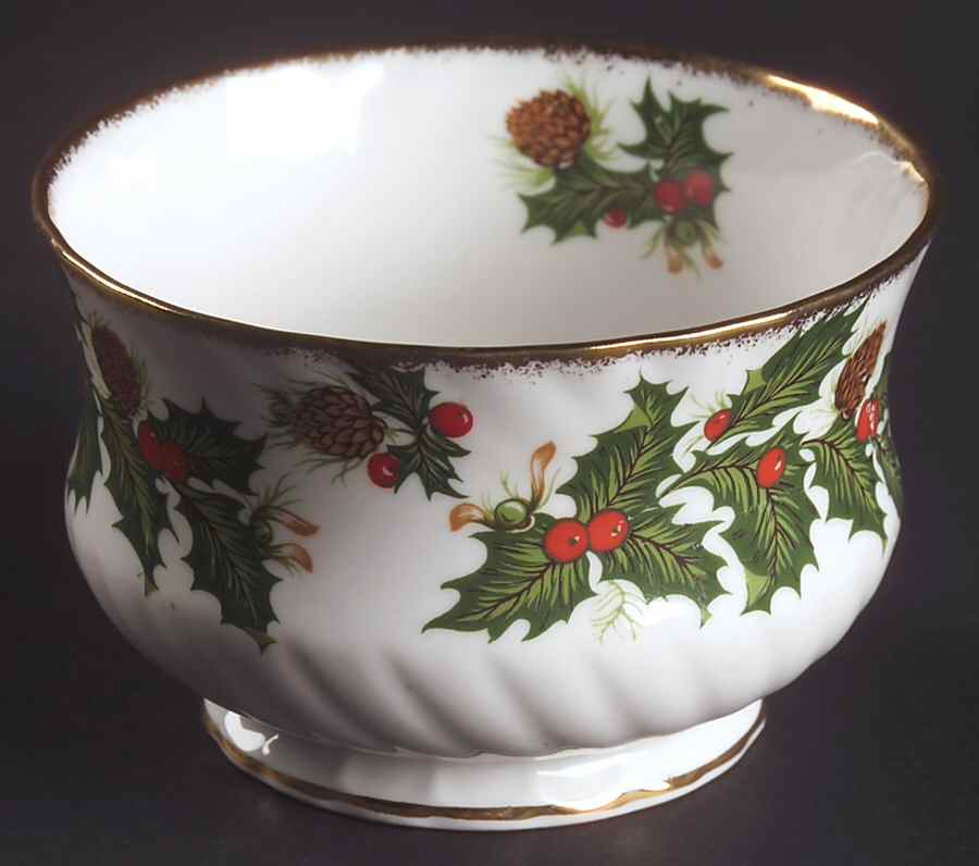 Yuletide (Scalloped) Open Sugar Bowl by Rosina-Queens-1
