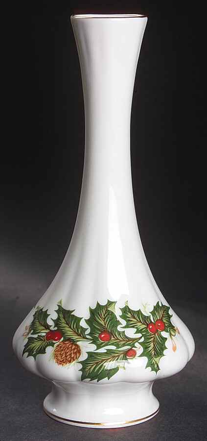 Yuletide (Scalloped) 7" Bud Vase by Rosina-Queens-1