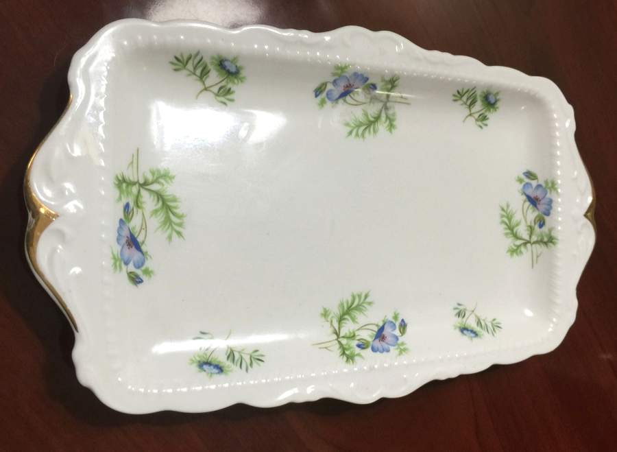 Blue Poppy Rectangular Tray 11" by Richmond (England)-1