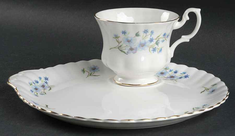 Blue Rock Snack Plate & Cup Set by Richmond (England)-1