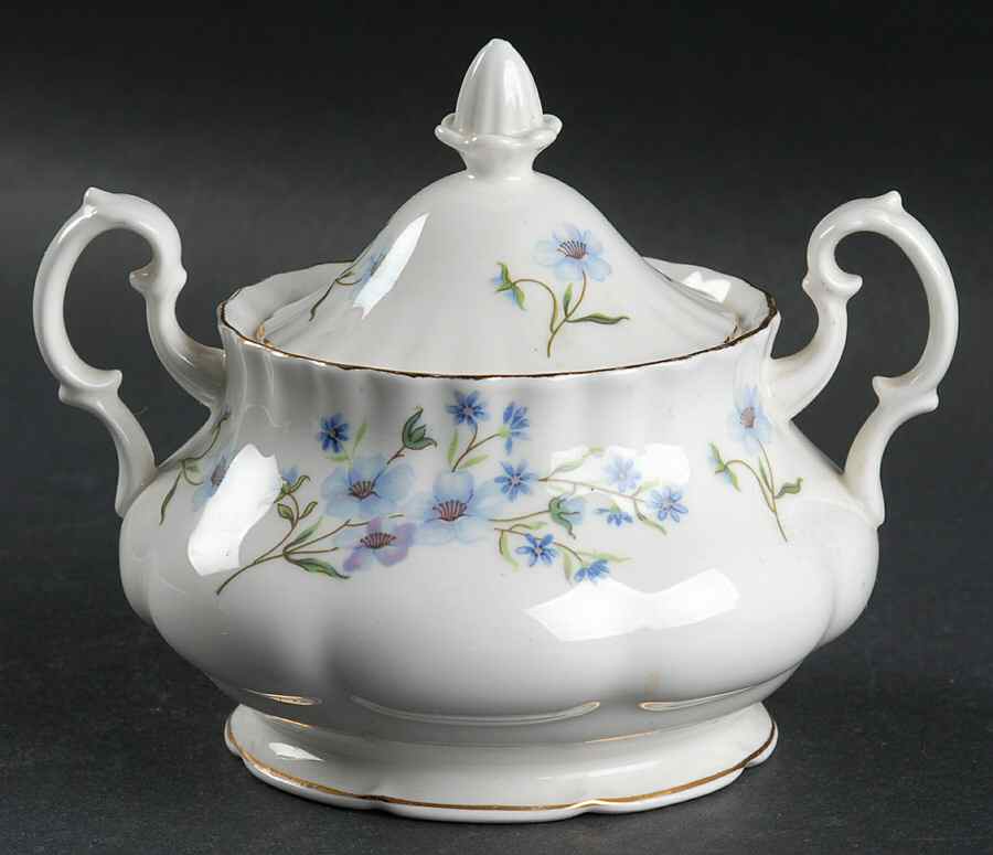 Blue Rock Sugar Bowl & Lid by Richmond (England)-1