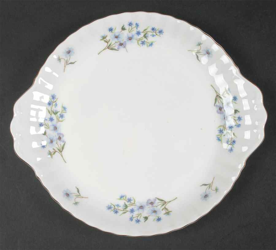 Blue Rock Handled Cake Plate by Richmond (England)-1