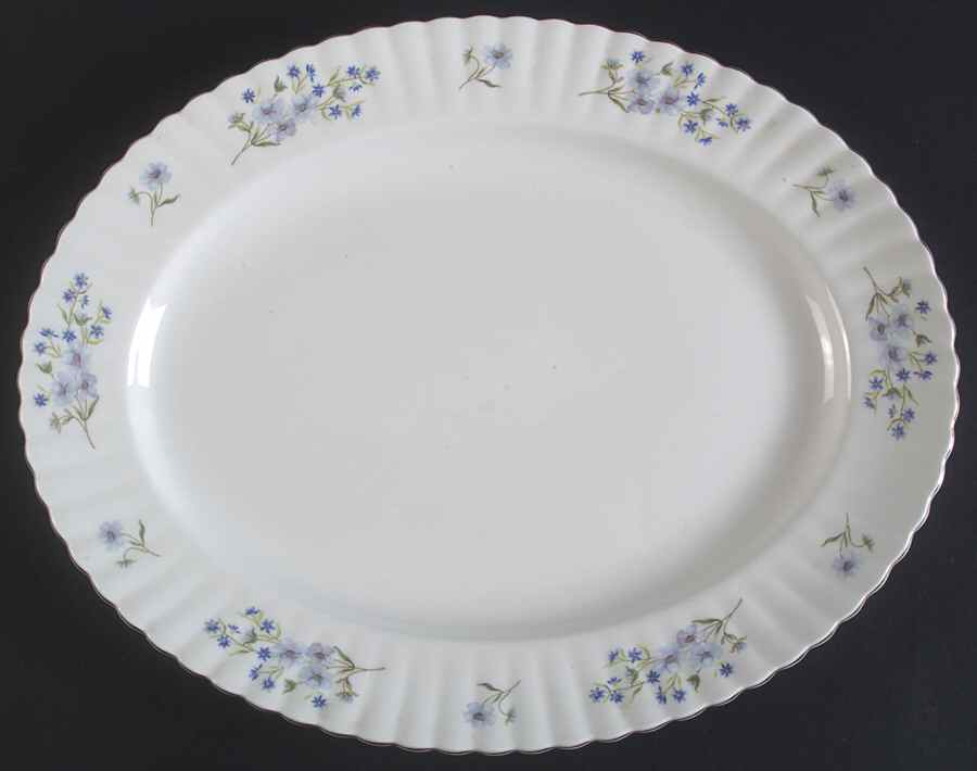 Blue Rock 15" Oval Serving Platter by Richmond (England)-1