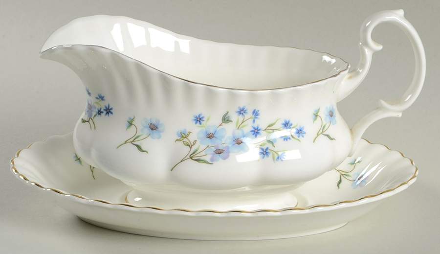 Blue Rock Gravy Boat & Underplate by Richmond (England)-1